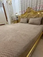 کاور کشدار مخمل تشک و بالش مدل پیکسل - تصویر 5